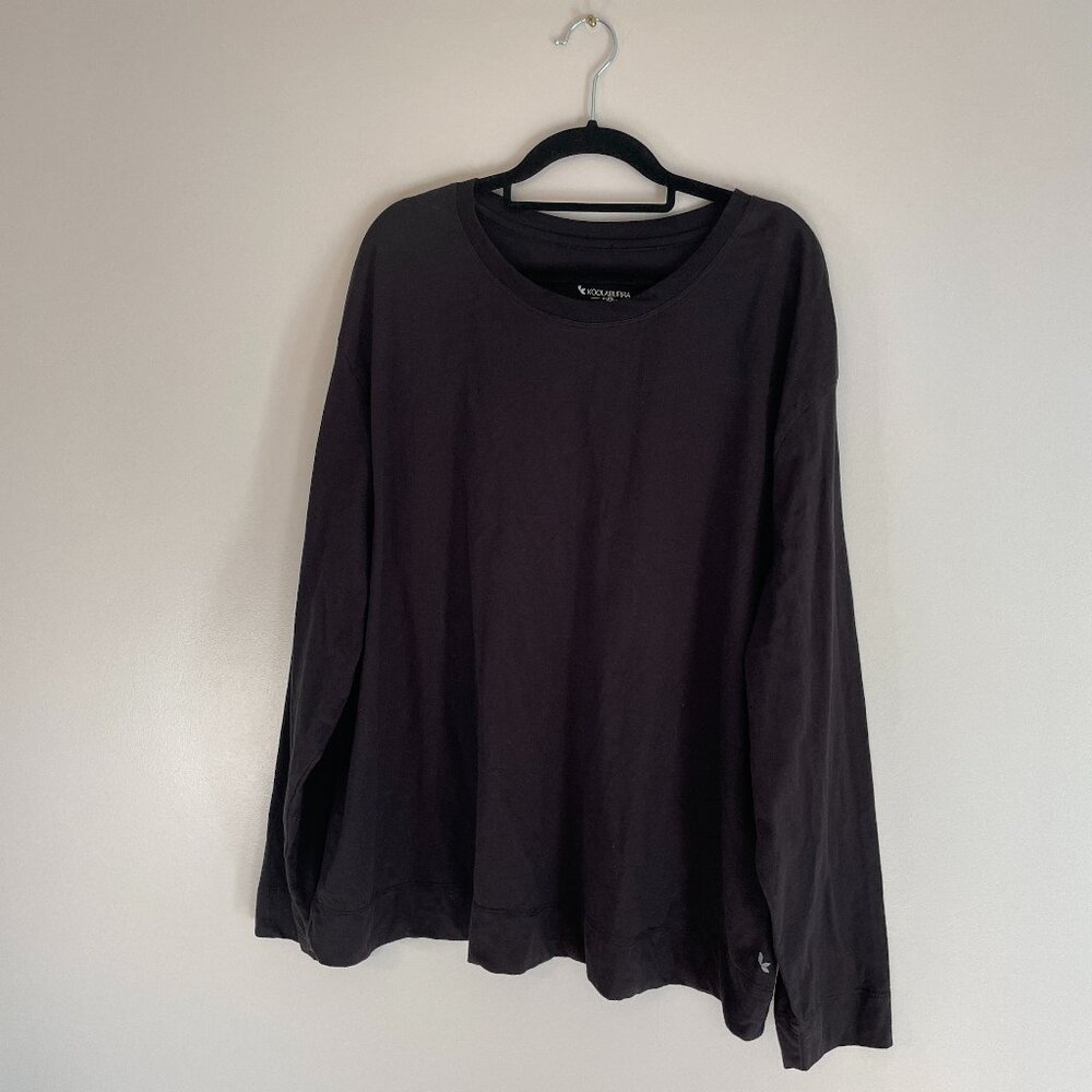 Koolaburra By Ugg Marshmallow Jersey Women's Long Sleeved Top Black Plus Size 2X